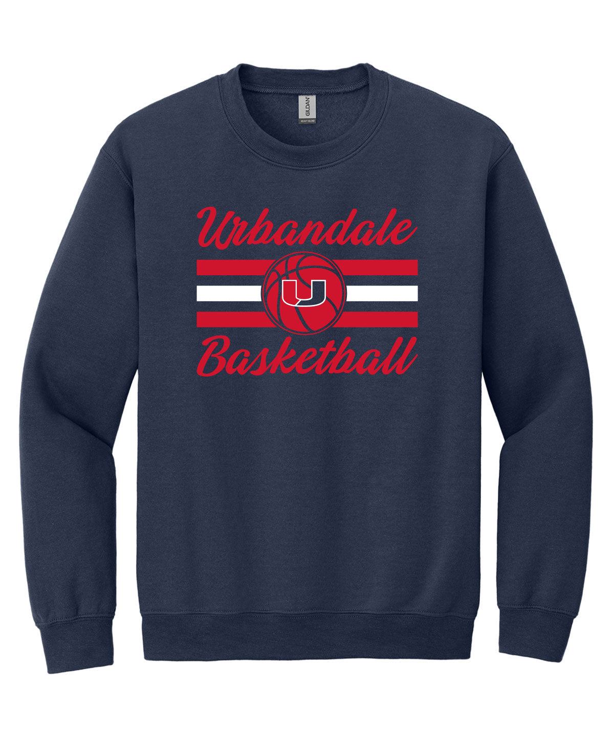 2025-2026 Urbandale Girls Basketball Stripes Crewneck Sweatshirt