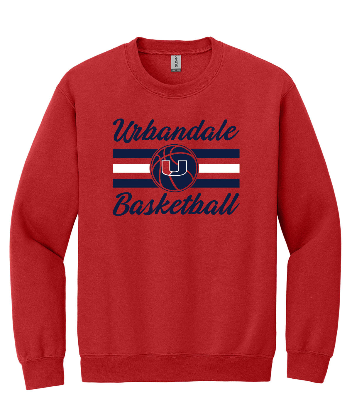 2025-2026 Urbandale Girls Basketball Stripes Crewneck Sweatshirt
