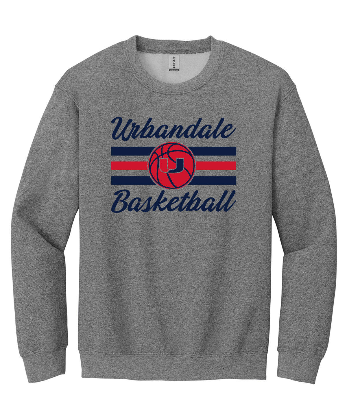 2025-2026 Urbandale Girls Basketball Stripes Crewneck Sweatshirt