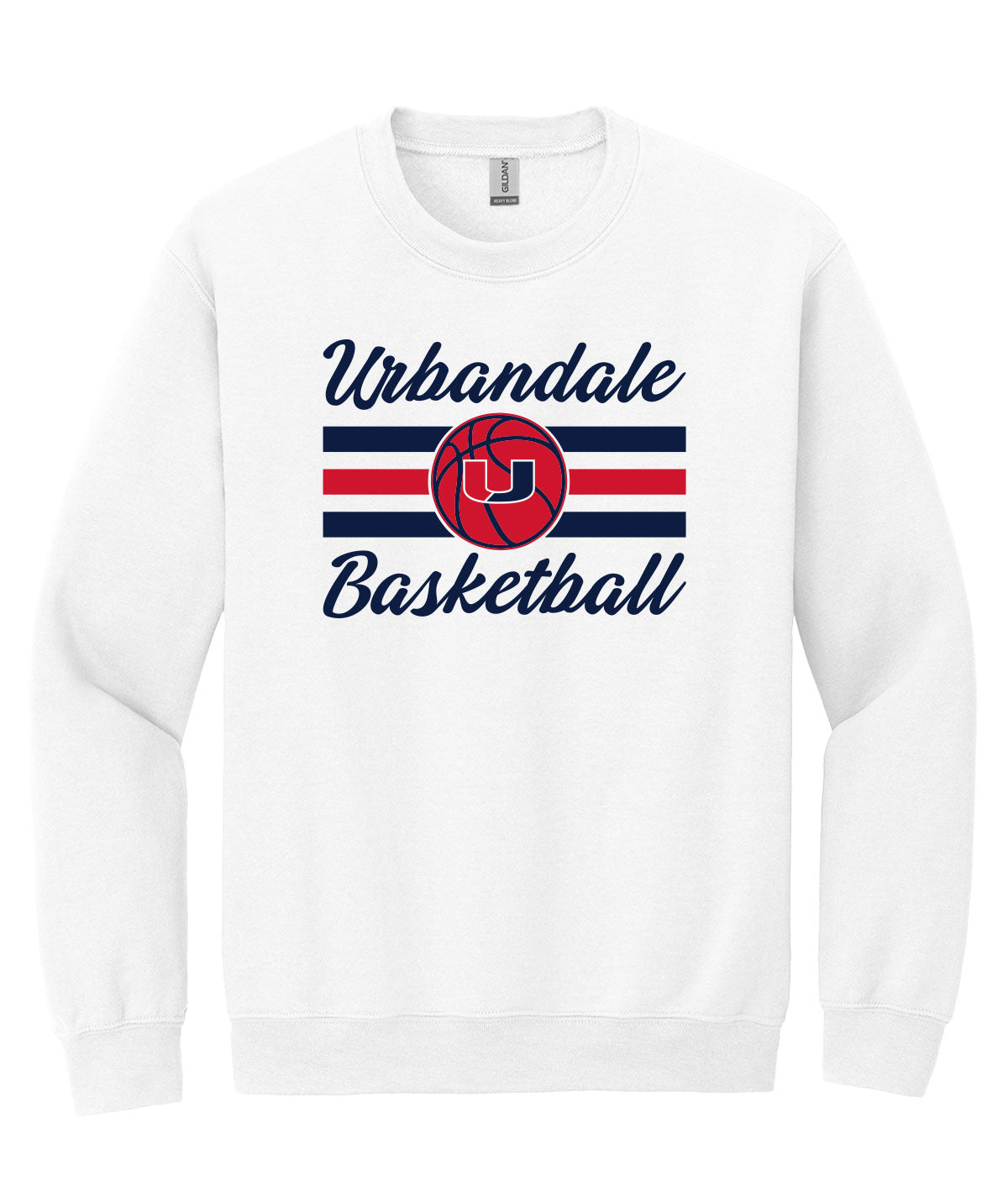 2025-2026 Urbandale Girls Basketball Stripes Crewneck Sweatshirt