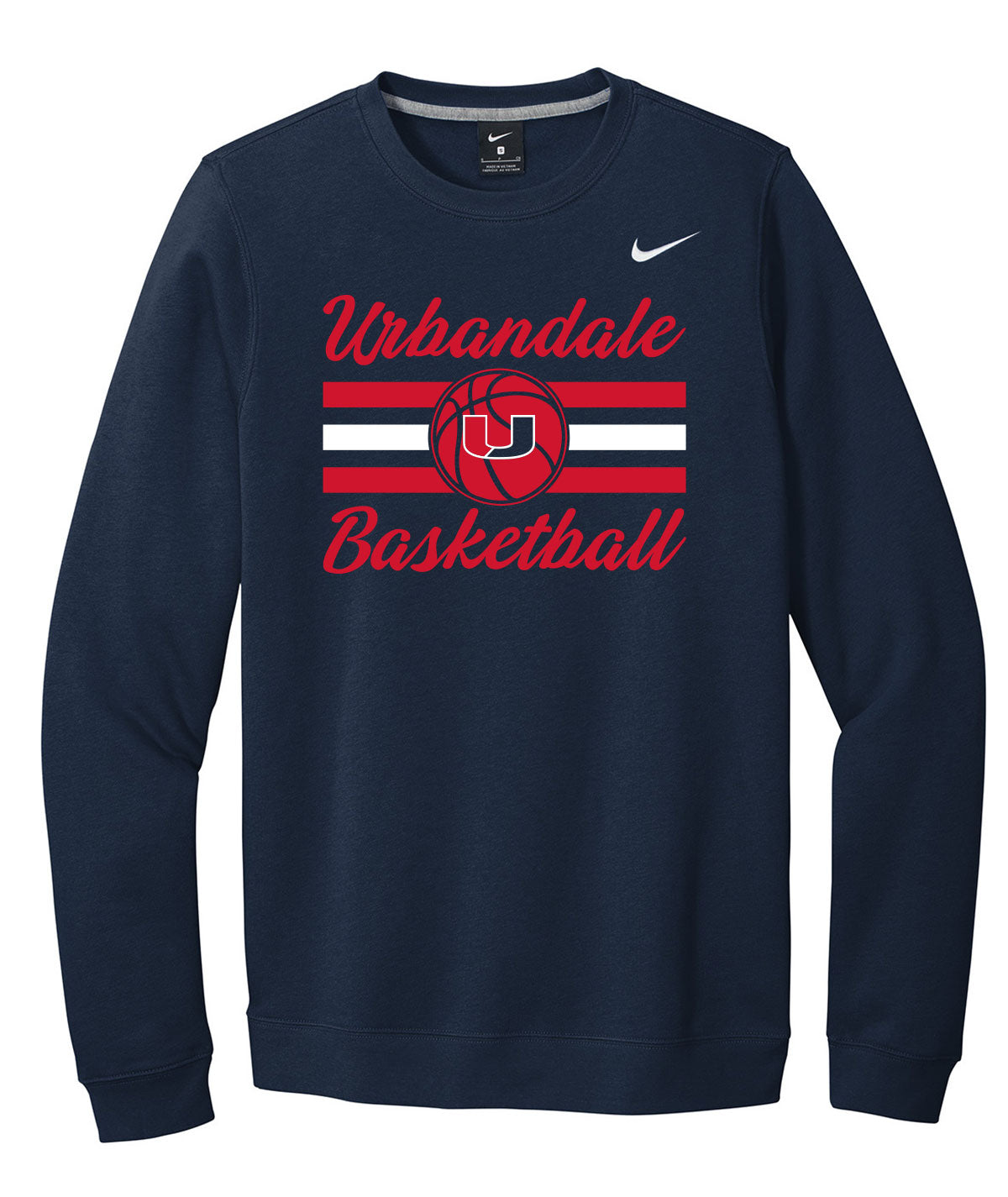 2025-2026 Urbandale Girls Basketball Stripes Nike Crewneck Fleece