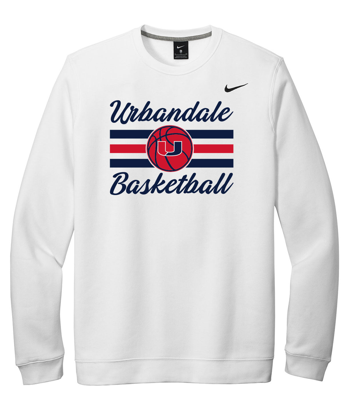 2025-2026 Urbandale Girls Basketball Stripes Nike Crewneck Fleece