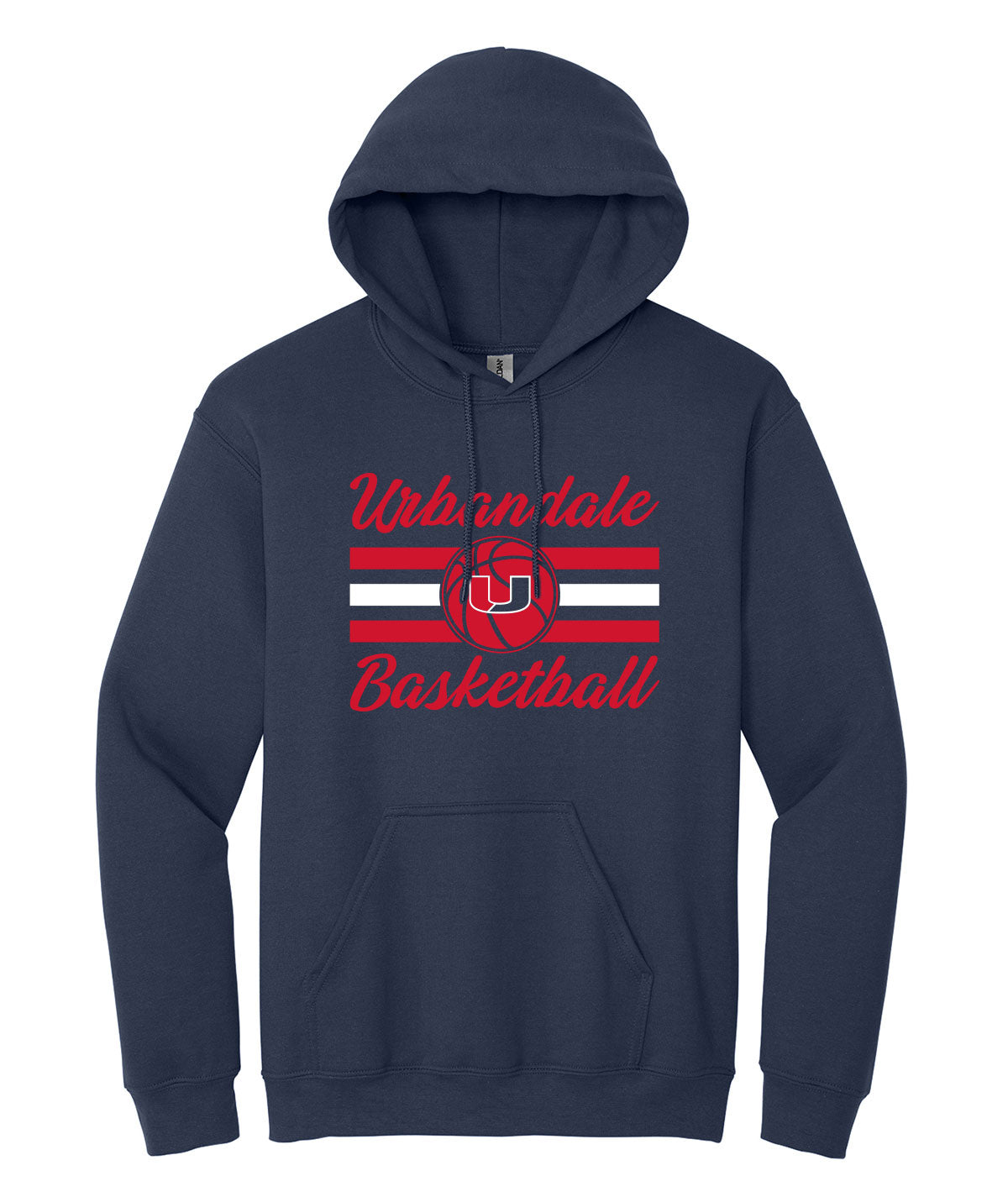 2025-2026 Urbandale Girls Basketball Striped Hooded Sweatshirt