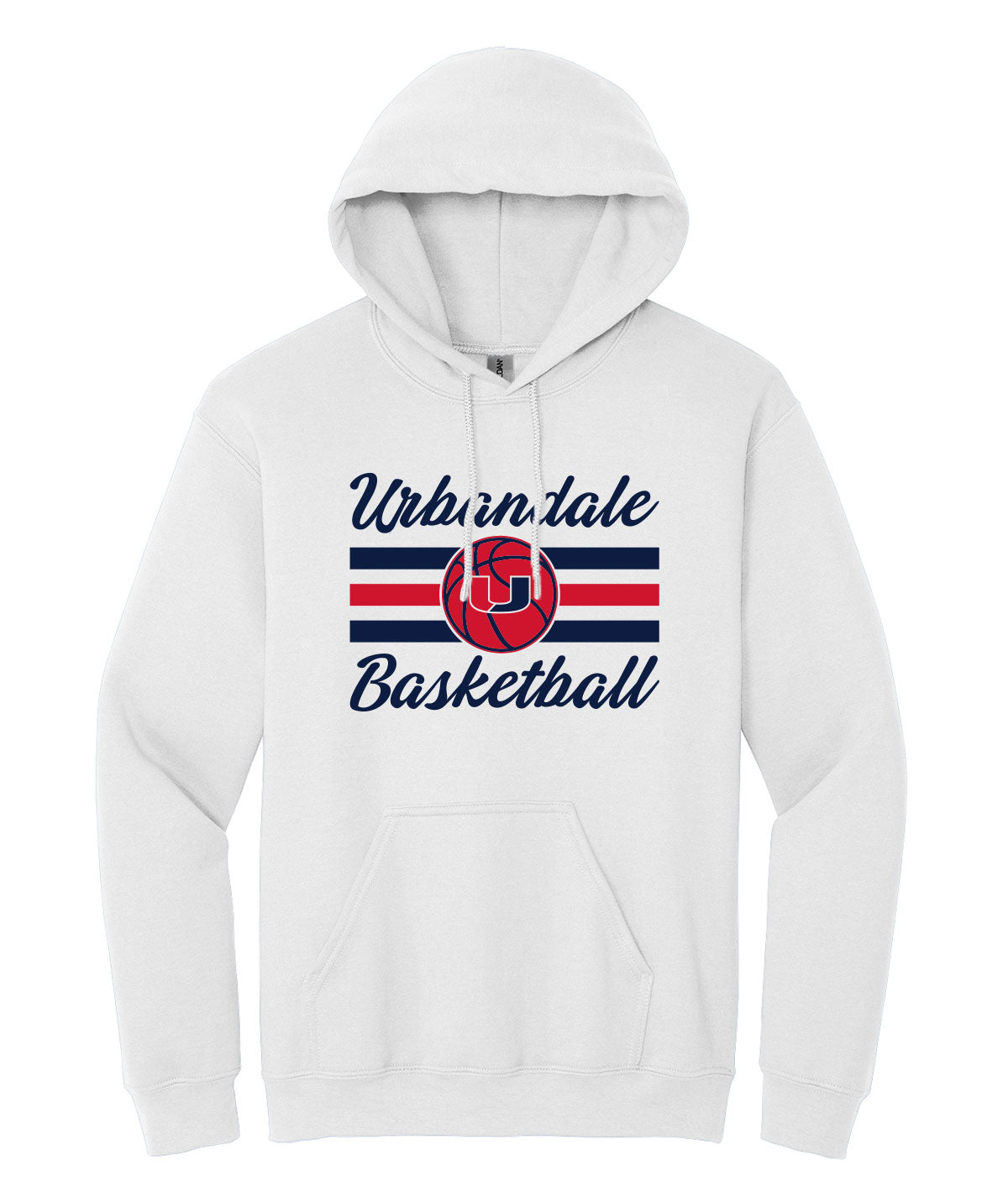 2025-2026 Urbandale Girls Basketball Striped Hooded Sweatshirt
