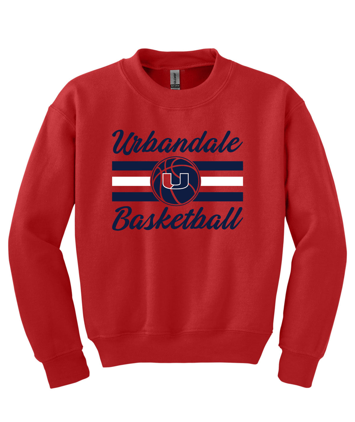 2025-2026 Urbandale Girls Basketball Stripes Youth Crewneck Sweatshirt