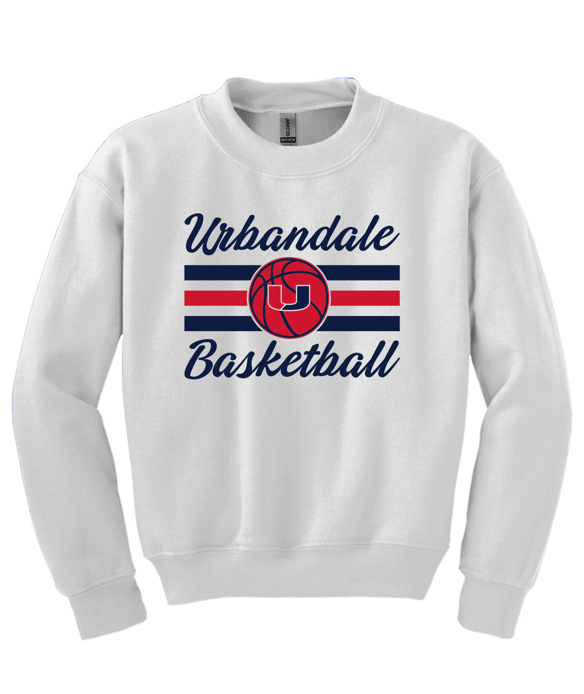 2025-2026 Urbandale Girls Basketball Stripes Youth Crewneck Sweatshirt