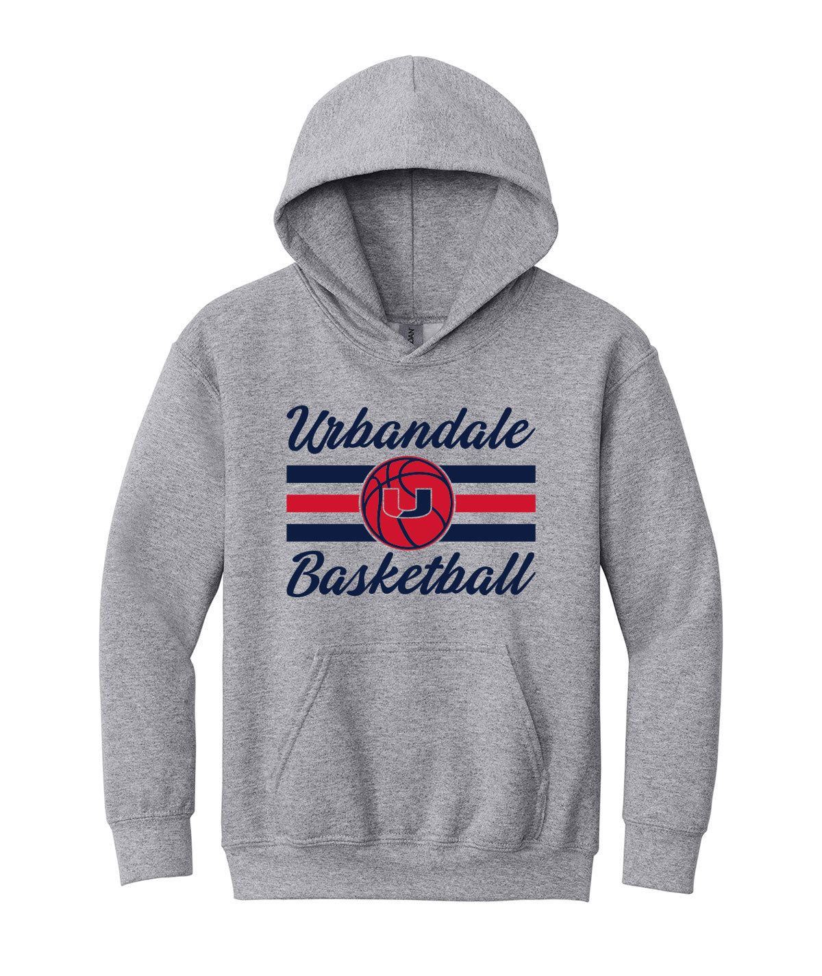 2025-2026 Urbandale Girls Basketball Stripes Youth Hooded Sweatshirt