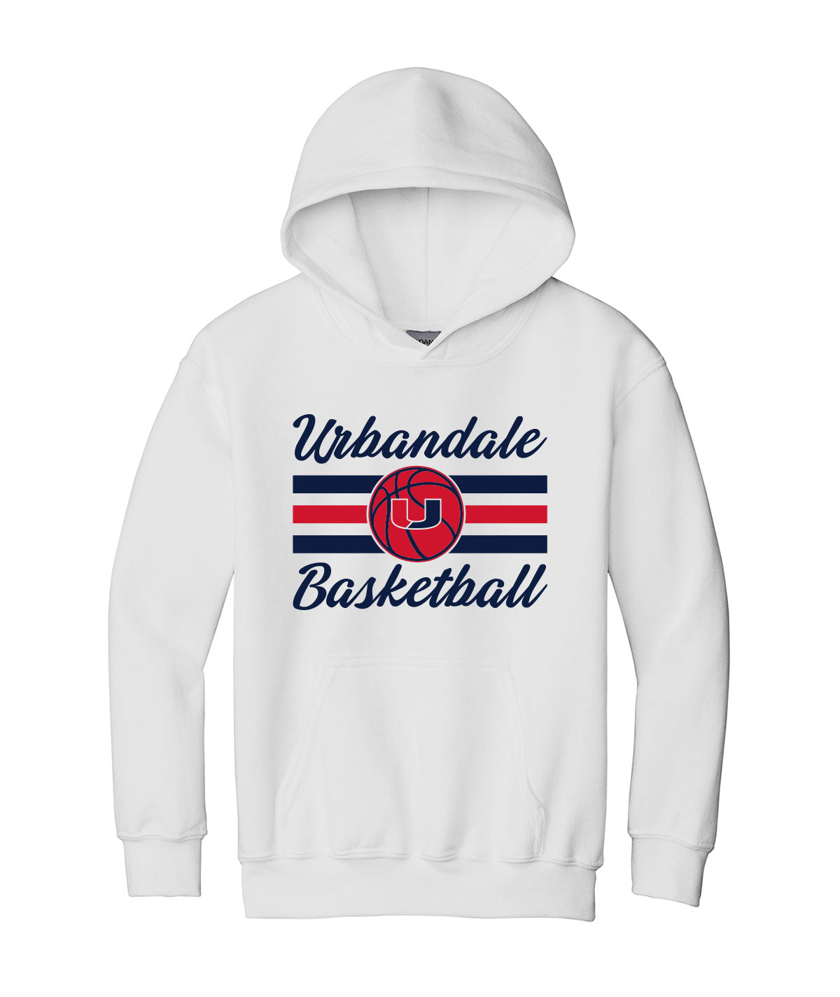 2025-2026 Urbandale Girls Basketball Stripes Youth Hooded Sweatshirt