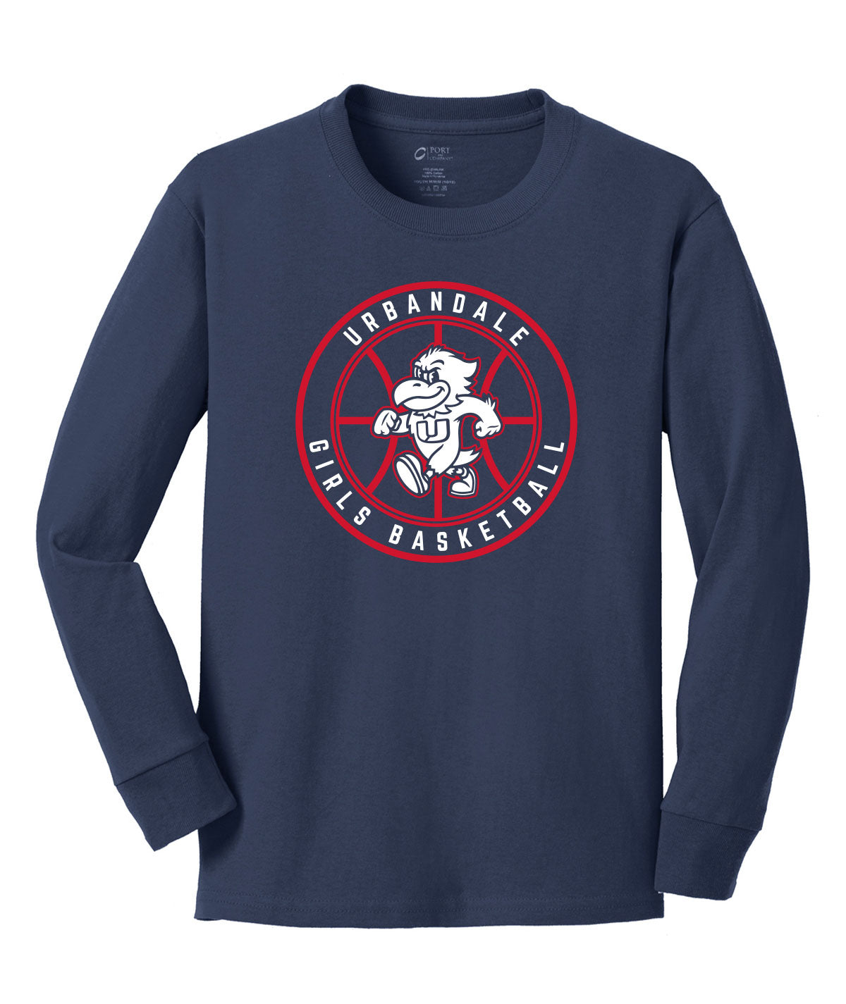 2025-2026 Urbandale Girls Basketball Roundel Youth Long-Sleeve Soft Tee
