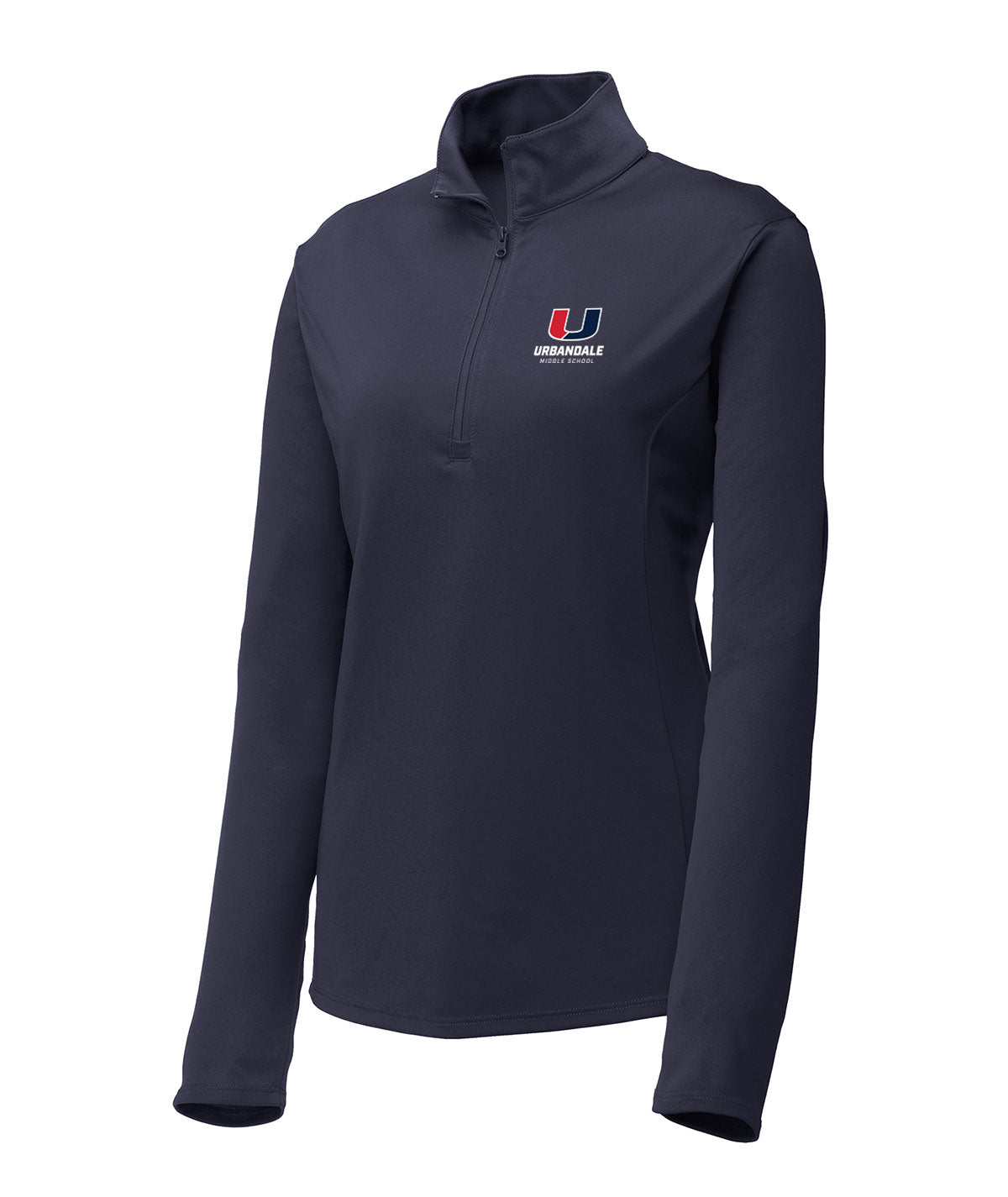 Middle School Pride Womens 1/4 Zip Solid Pullover