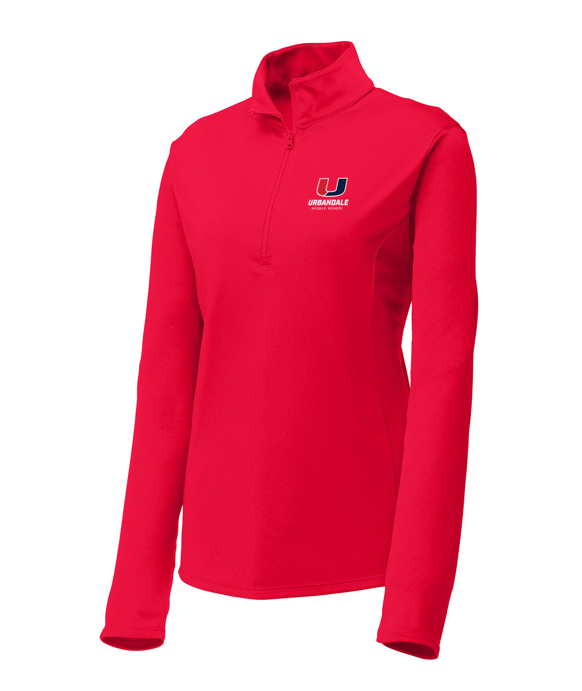 Middle School Pride Womens 1/4 Zip Solid Pullover
