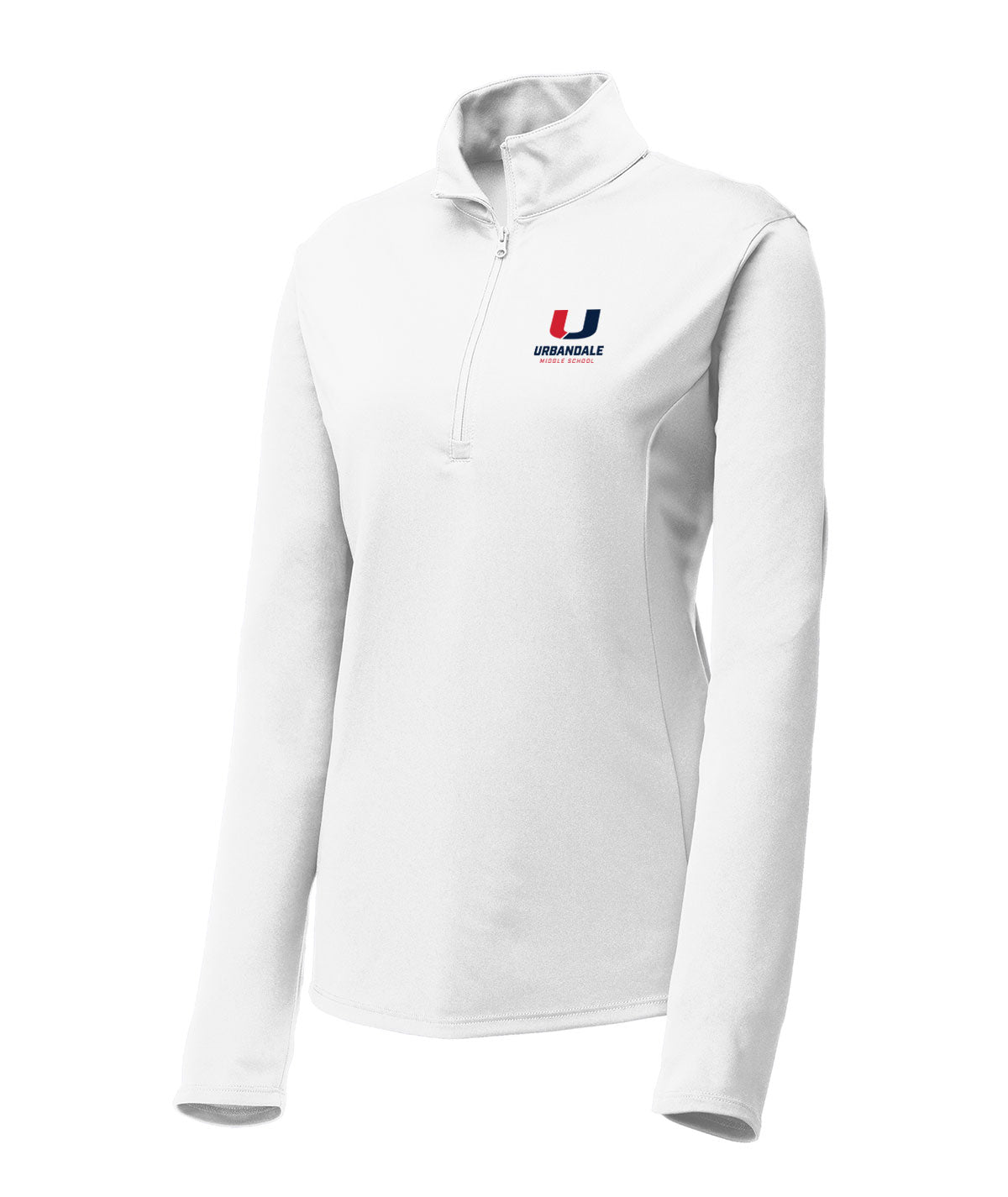 Middle School Pride Womens 1/4 Zip Solid Pullover