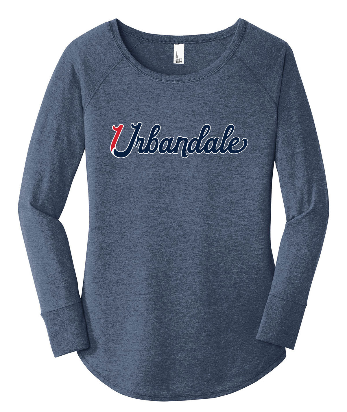 Urbie Head Womens Triblend Long Sleeve Tunic Tee