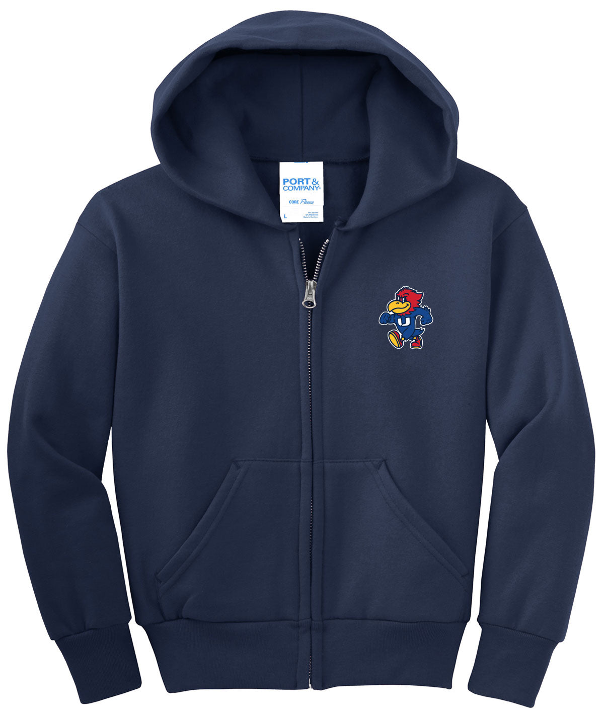 Urbandale J-Hawks Youth Fleece Full-Zip Hooded Sweatshirt