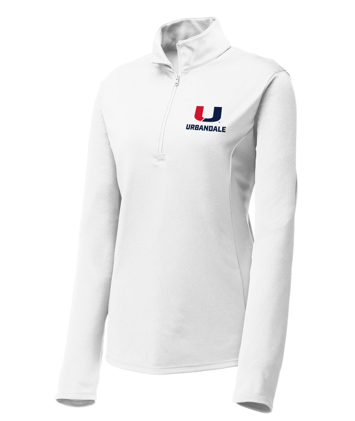 District Womens 1/4 Zip Solid Pullover